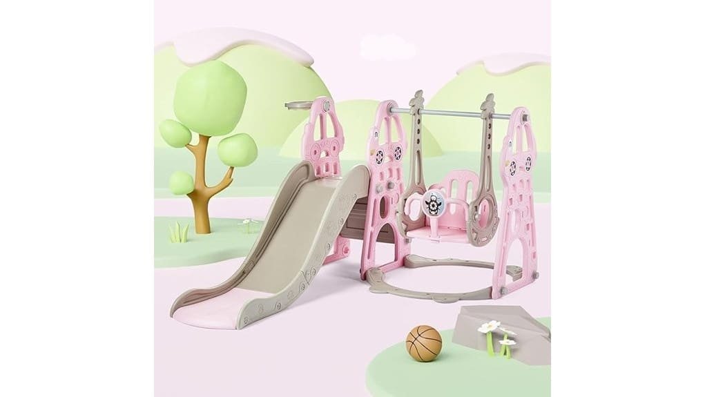 toddler slide swing combo