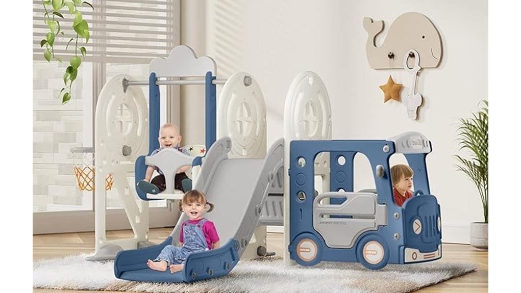 toddler slide with hoop