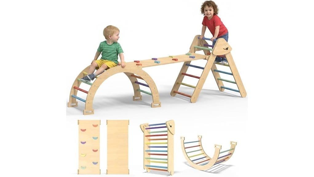 versatile solid beech climbing frame