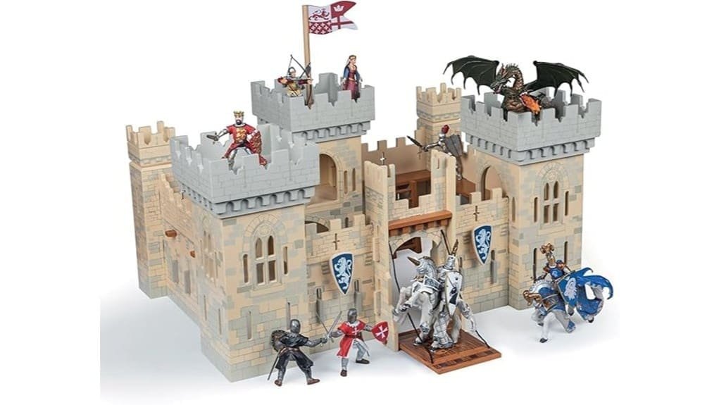 whimsical miniature medieval fortress