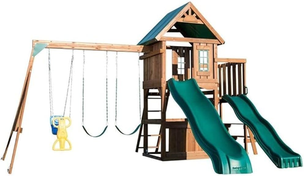 willows peak deluxe swing set