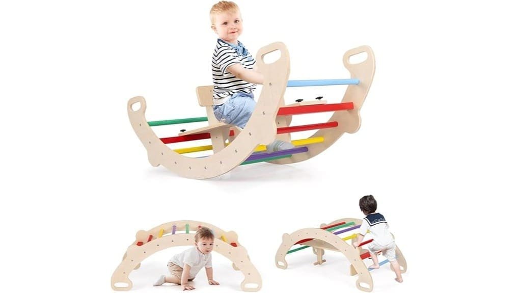 wooden 4 in 1 montessori rocker