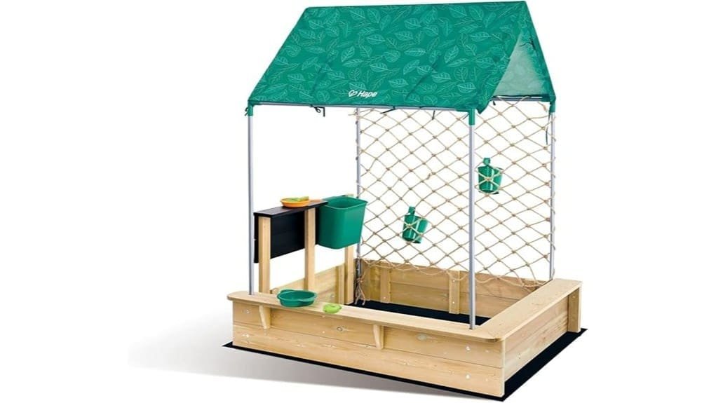 wooden all in one sandbox kit