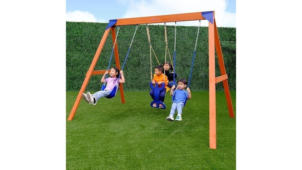 wooden backyard family playset