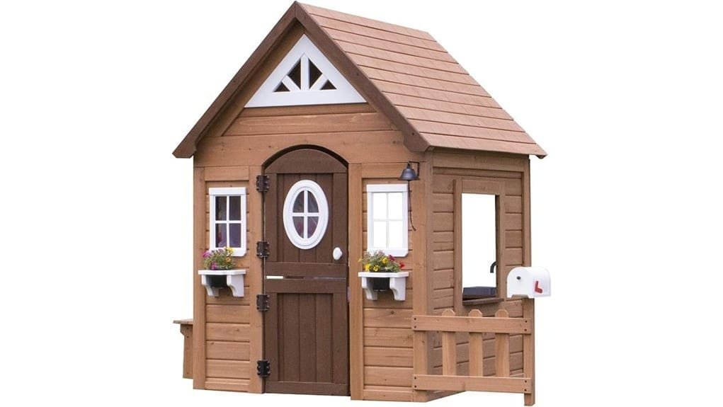 wooden backyard kids playhouse