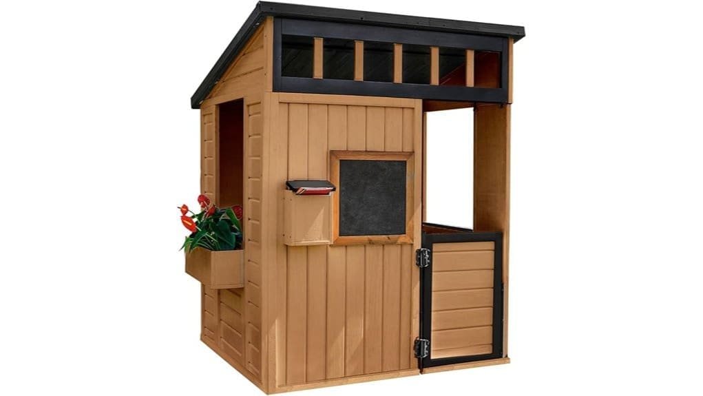 wooden cedar kids playhouse