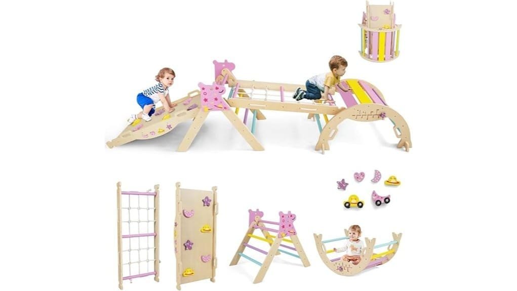 wooden climbing set review