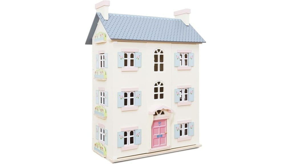 wooden dollhouse charming details
