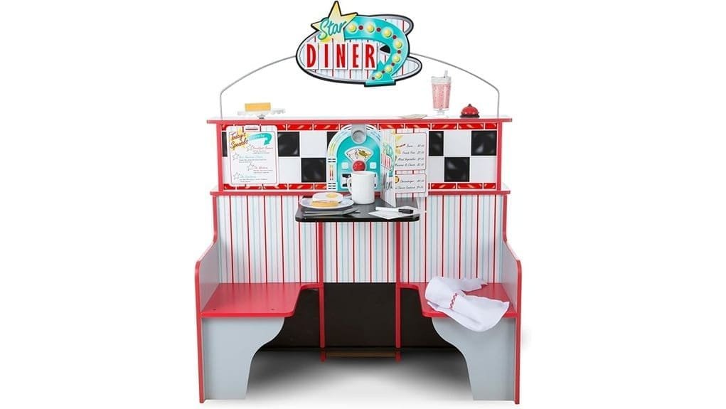 wooden double sided play diner