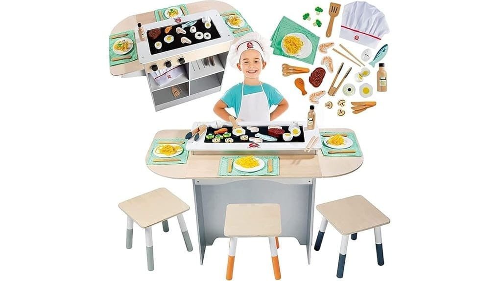 wooden hibachi grill playset