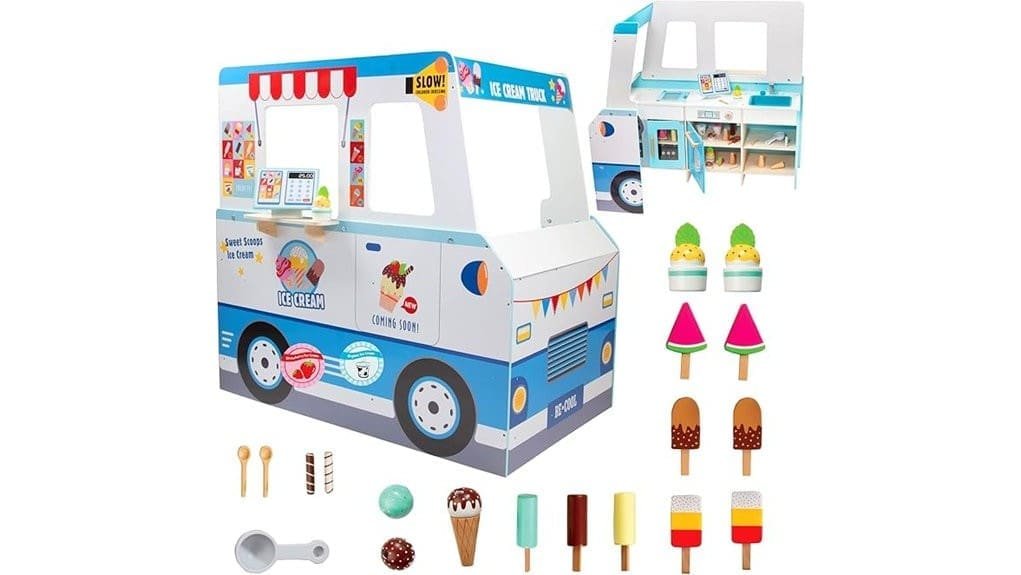 wooden ice cream playset