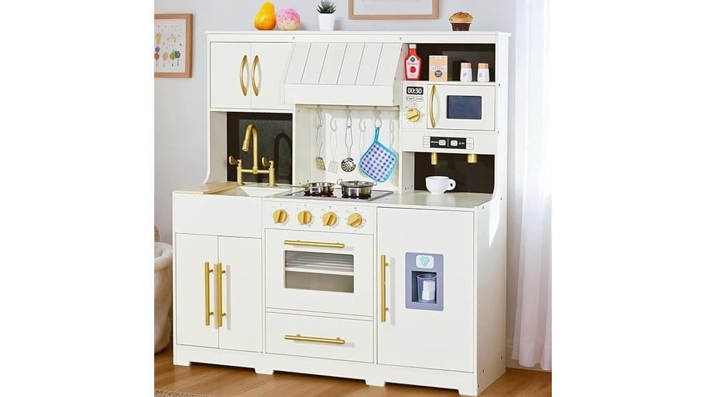 wooden kids kitchen playset