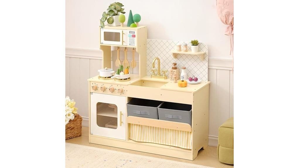wooden kids play kitchen