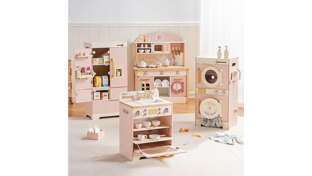 wooden kids play kitchen