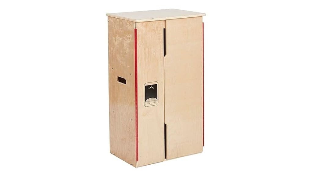 wooden kids pretend refrigerator