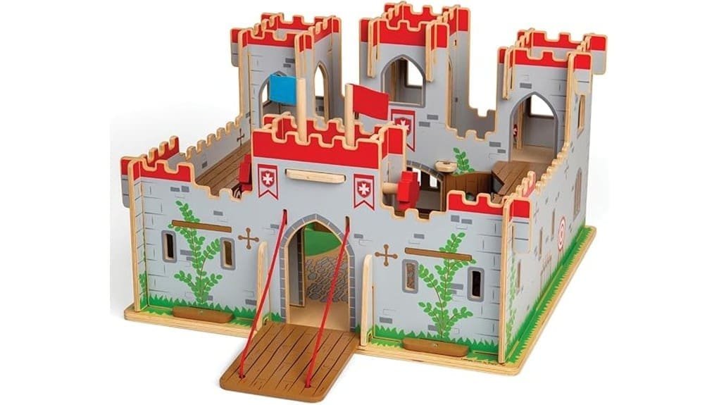 wooden medieval castle playset