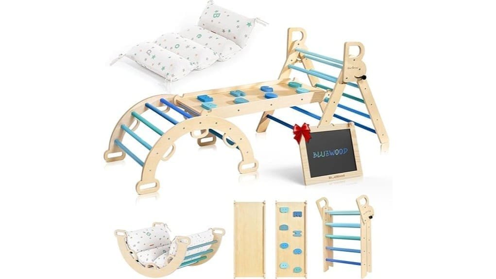 wooden montessori climbing set