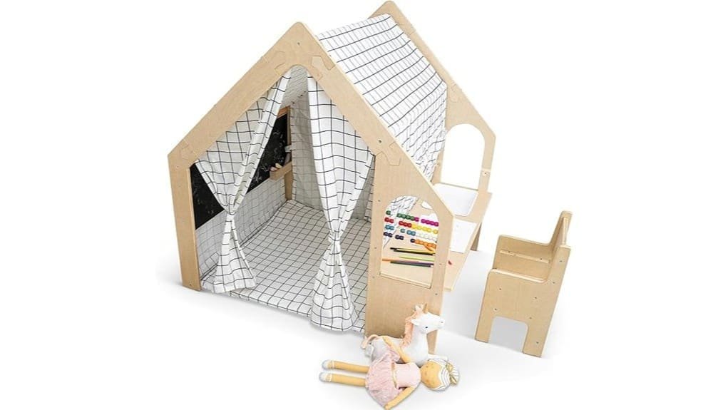 wooden montessori style versatile playhouse