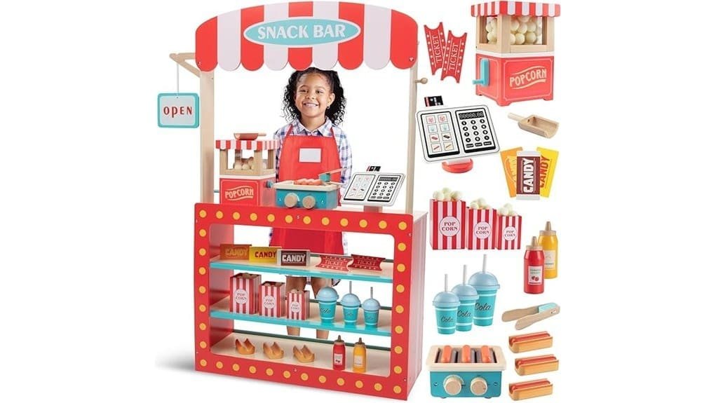 wooden movie snack bar