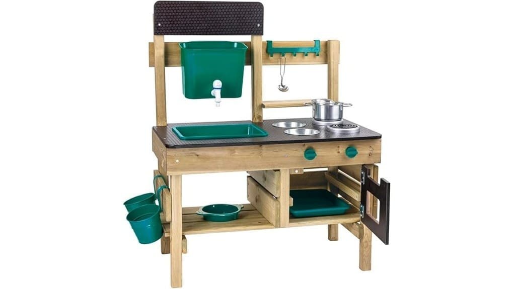 wooden outdoor mud kitchen