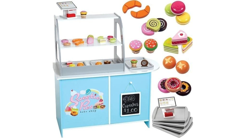 wooden pretend bakery playset