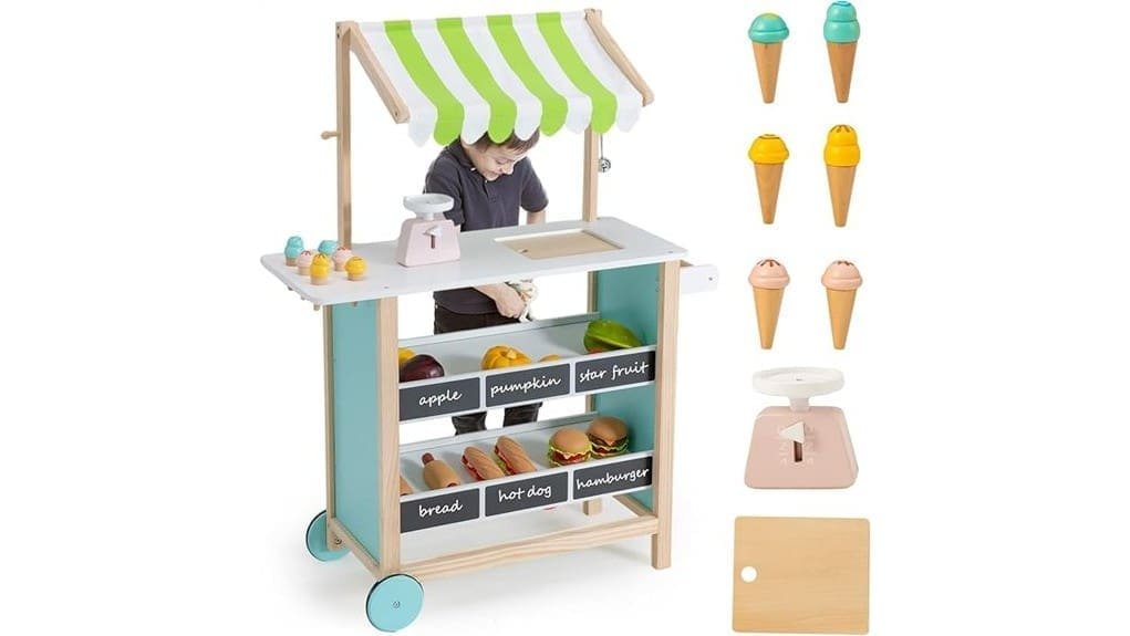 wooden pretend grocery market