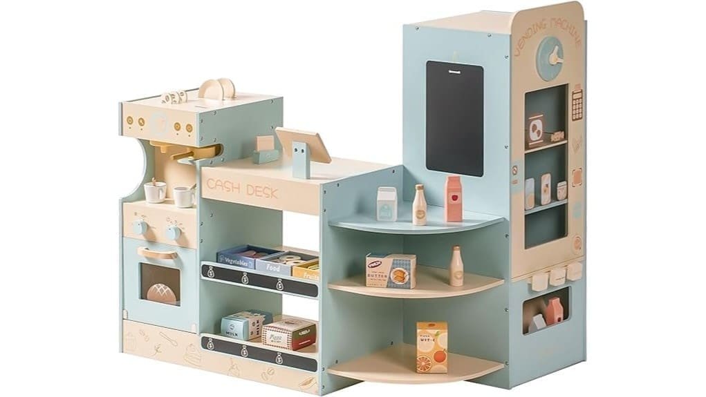 wooden pretend grocery store