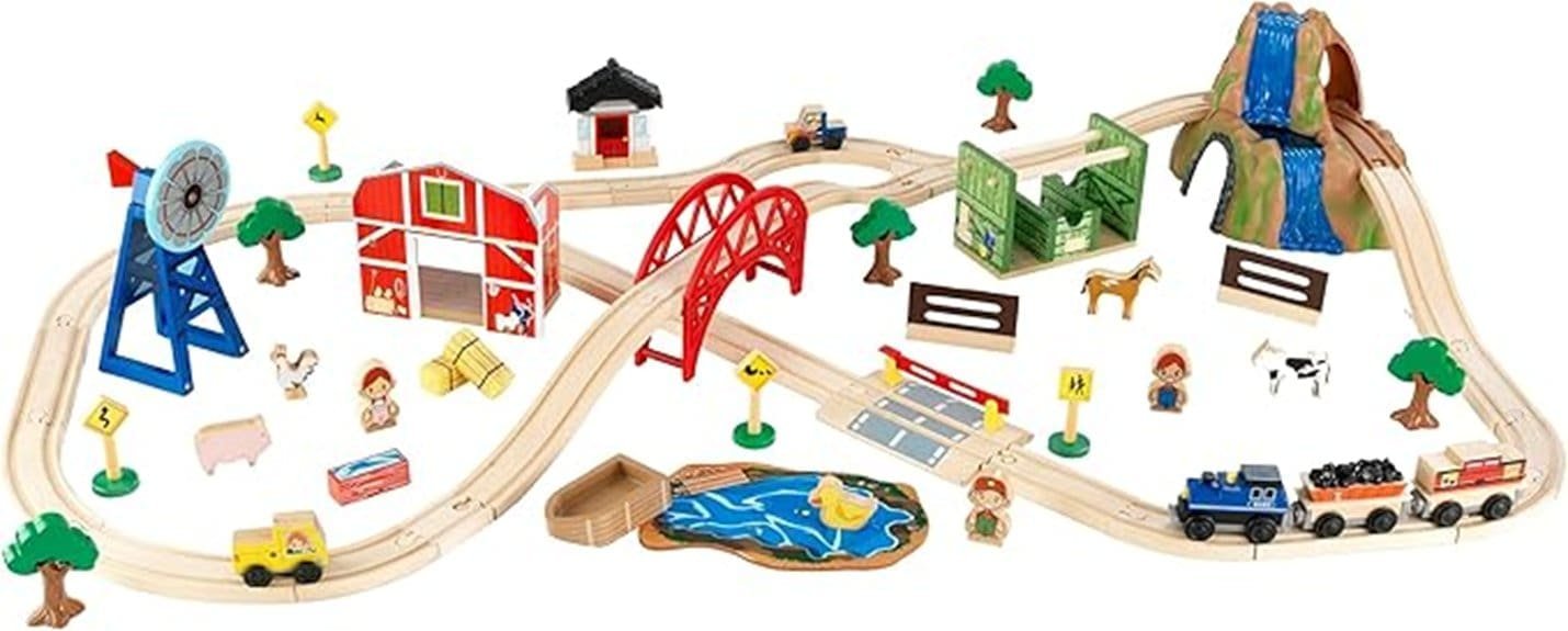 wooden rustic farm trainset