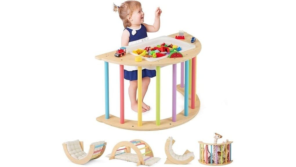 wooden sensory arch table