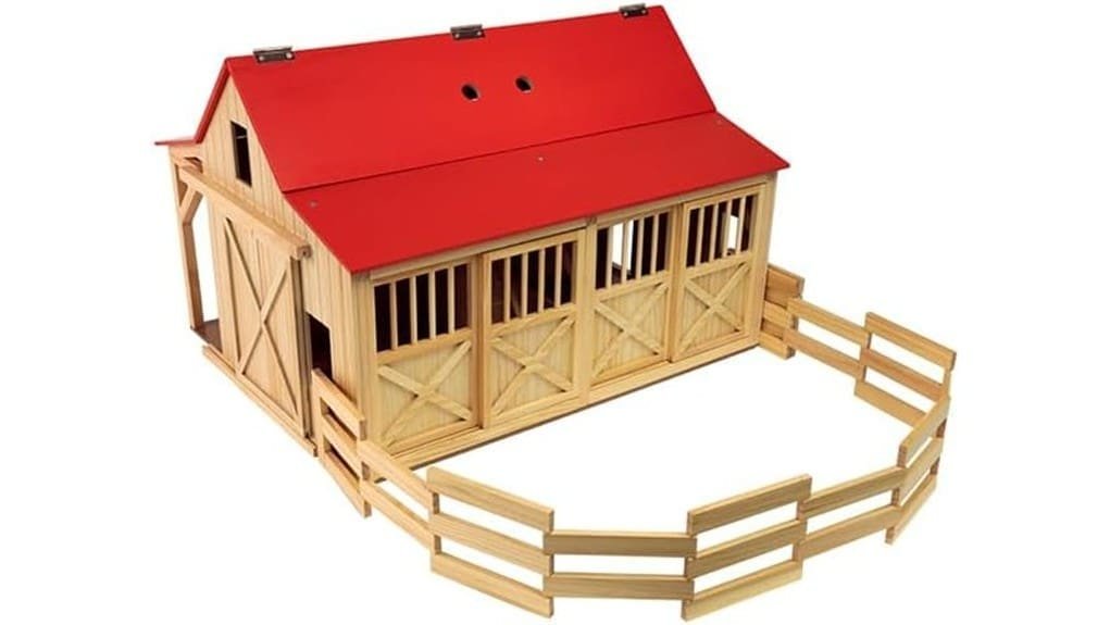 wooden toy horse stable