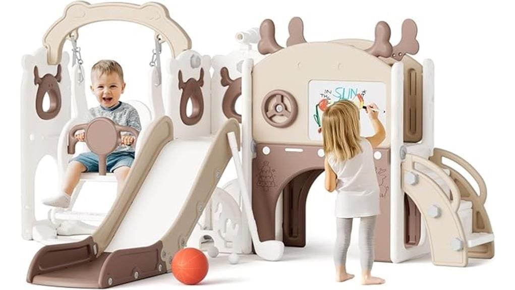 mloong toddler slide swingset