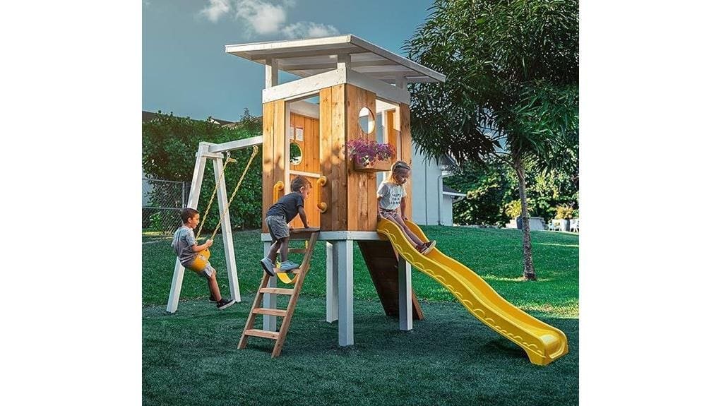 modern backyard swing set