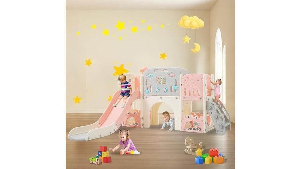pink beige 11 in 1 toddler slide pink beige 11 in 1 toddler slide