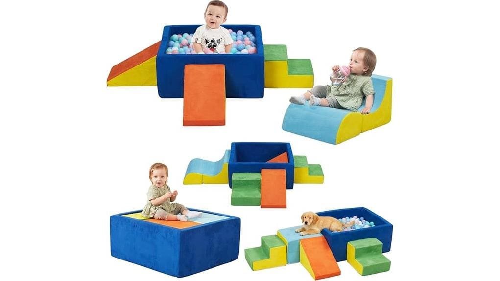 six piece foam climbing blocks