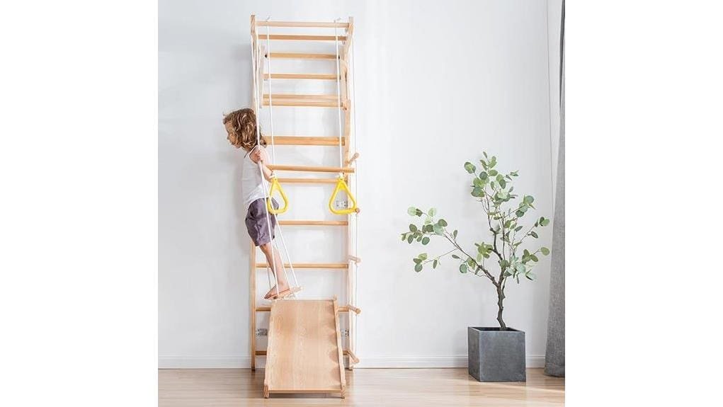 wooden 7 in 1 climbing set
