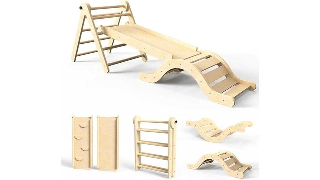 wooden 7 in 1 pikler triangle