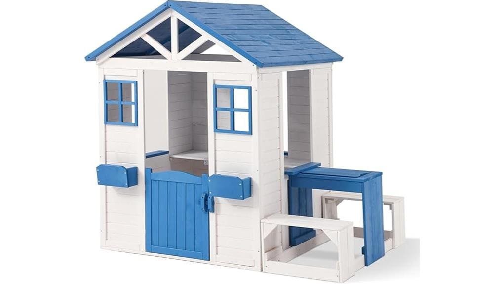 wooden backyard children s playhouse