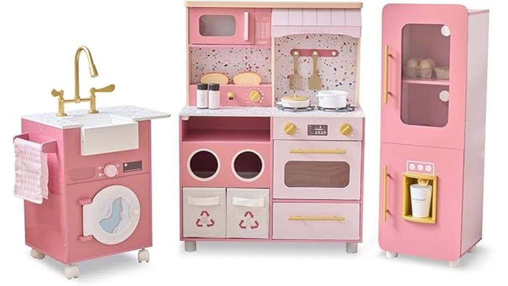 wooden montessori pretend kitchen