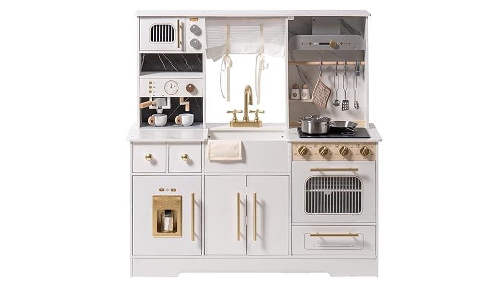 wooden pretend kitchen set